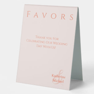 Wedding Favour Sign-Blush
