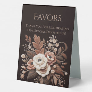 Wedding Favour Sign-Country Flowers
