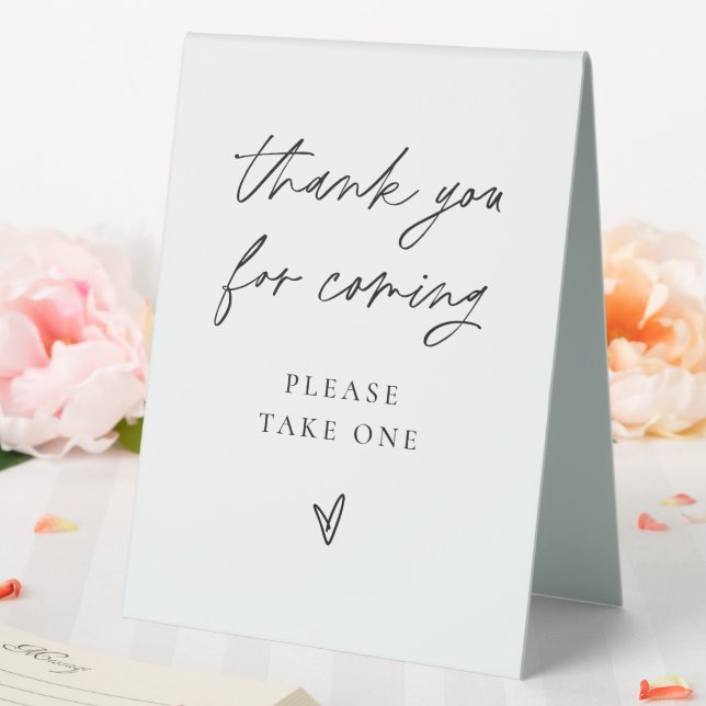 Wedding Favour Sign Modern Party Shower Table Tent (In SItu (Wedding))