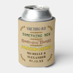 Wedding Favour Something Brewed Personalised Beer Can Cooler