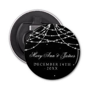 Wedding Favour Sparkling String Black Bottle Opener
