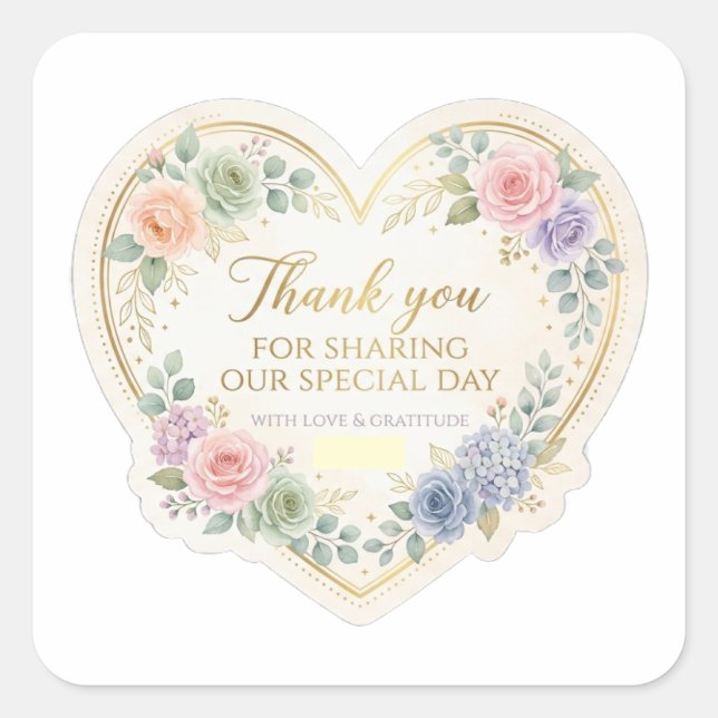 Wedding Favour Sticker (Front)