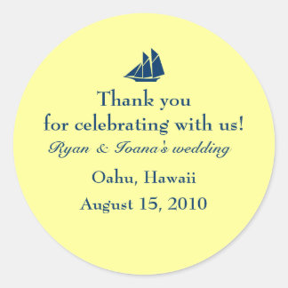 Wedding favour sticker