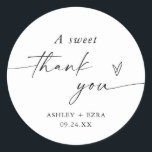 Wedding Favour Sticker | Dessert Favour Sticker<br><div class="desc">These Minimalist Wedding Favour Stickers features modern calligraphy and is perfect to create personalised thank you labels for your shower, wedding or special event! Easily edit most wording to match your style and event! Text and background colours are fully editable —> click the "Edit Using Design Tool" button to edit!...</div>