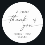 Wedding Favour Sticker | Dessert Favour Sticker<br><div class="desc">These Minimalist Wedding Favour Stickers features modern calligraphy and is perfect to create personalised thank you labels for your shower, wedding or special event! Easily edit most wording to match your style and event! Text and background colours are fully editable —> click the "Edit Using Design Tool" button to edit!...</div>