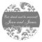 Wedding Favour Sticker Eat, Drink, and be Married