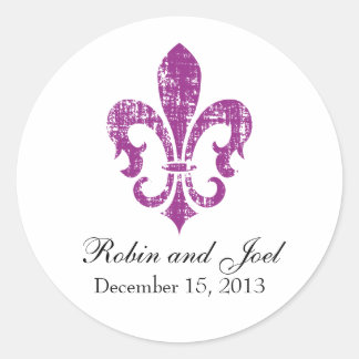 Wedding Favour Sticker | New Orleans | Fuschia