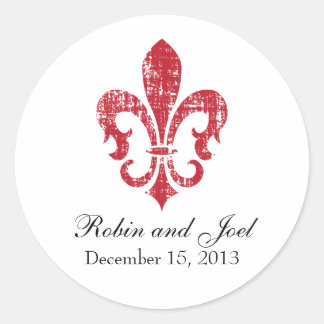 Wedding Favour Sticker | New Orleans | Red