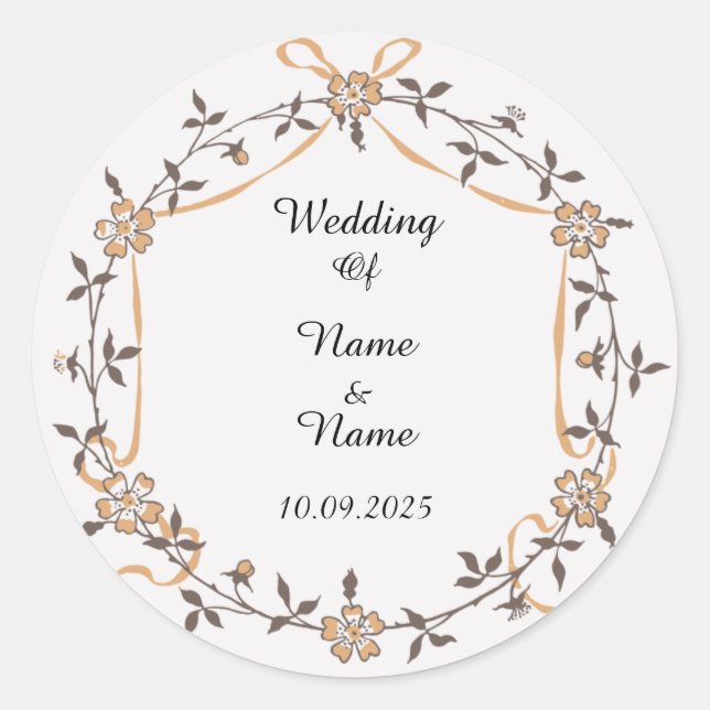 Wedding favour stickers  (Front)