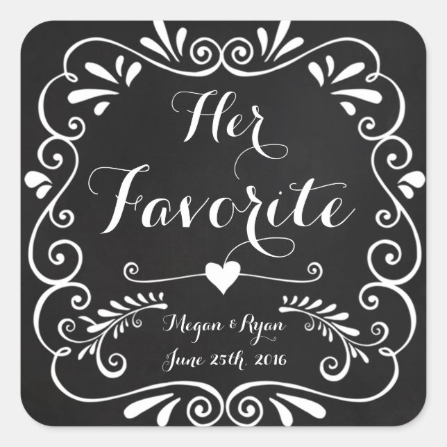 Wedding Favour Stickers for Treats or Cookies (Front)