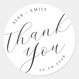 Wedding Favour Stickers | Minimalist