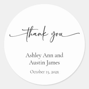 Wedding Favour Stickers Thank You Personalised