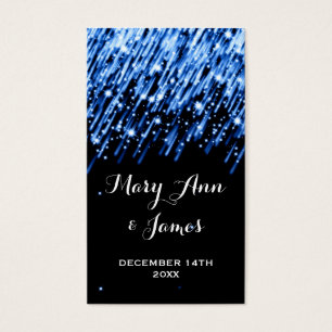 Wedding Favour Tag Falling Stars "Sapphire Blue"