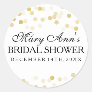 Wedding Favour Tag Faux Gold Foil Glitter Lights