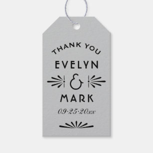 Wedding Favour Tags Art Deco Style