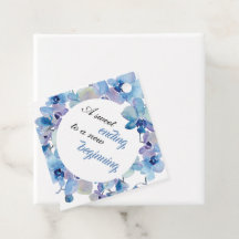 Wedding Favour Tags | Blue Orchid