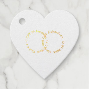 Wedding Favour Tags with Names in Circles