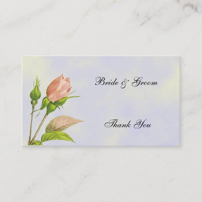 Wedding Favour Thank You Custom Business Cards (Front)