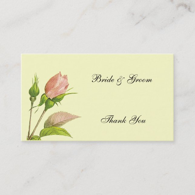 Wedding Favour Thank You Custom Business Cards (Front)