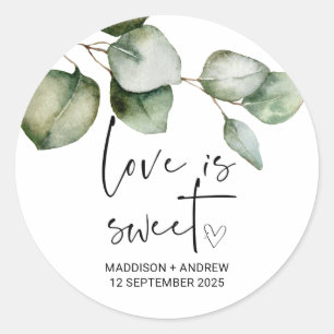 Wedding Favour Thank You From Bride Groom  Favour  Classic Round Sticker