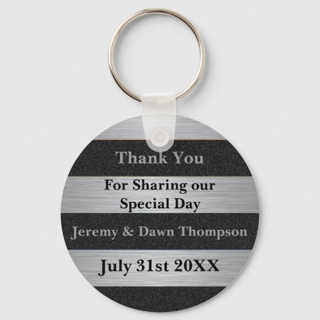 Wedding Favour Thank you Keychain (Front)