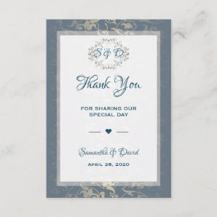 Wedding Favour Thank You Luxury Royal Vintage