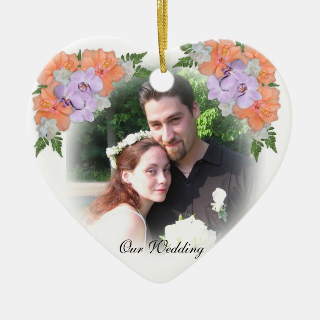 Wedding favour Thank you Photo Ornament (Front)