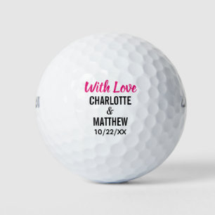 Wedding Favour Thank You With Love Golf Balls