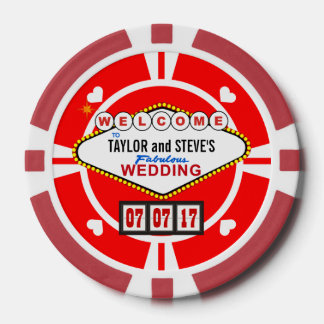 Wedding Favour Vegas Casino Poker Chips