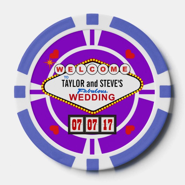 Wedding Favour Vegas Casino Poker Chips (Front)