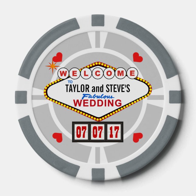 Wedding Favour Vegas Casino Poker Chips (Front)