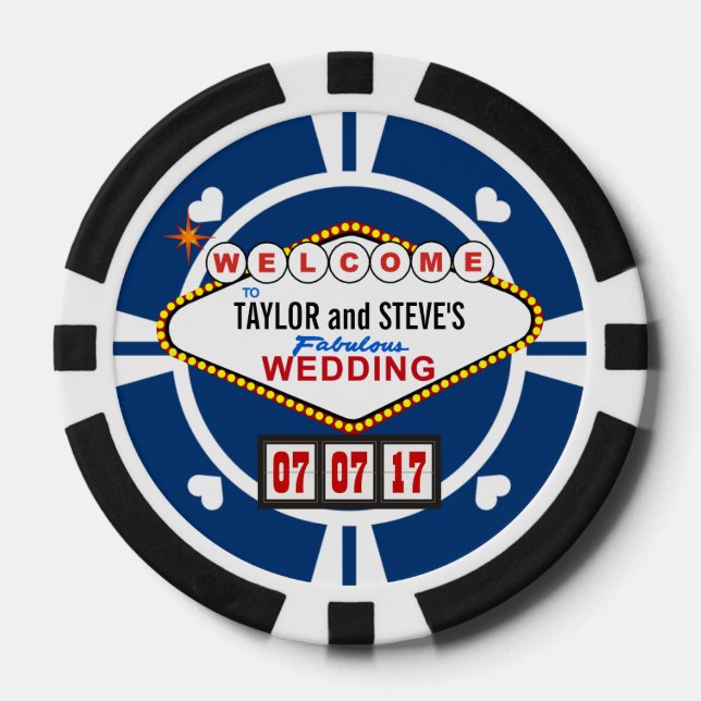 Wedding Favour Vegas Casino Poker Chips (Front)