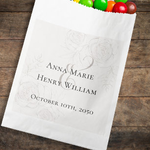 Wedding Favours Candy Simple Minimalist Blush Favour Bags