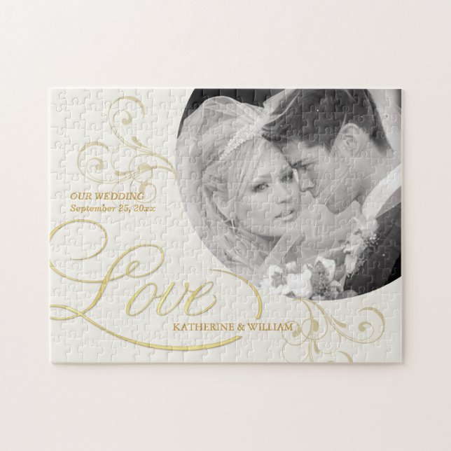 Wedding Favours - Custom Photo Jigsaw Puzzle (Horizontal)