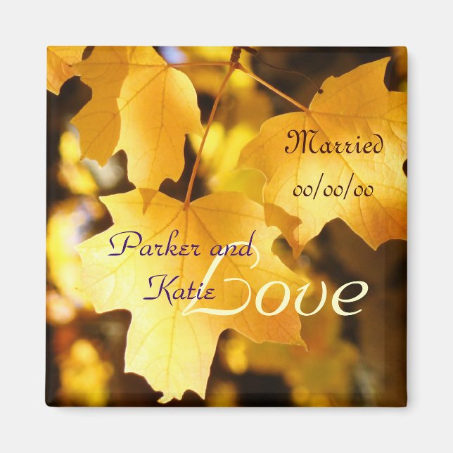 Wedding Favours magnets Bride Groom Love Married (Front)