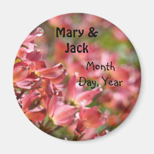 Wedding Favours magnets Floral Bridal Set Save Dat