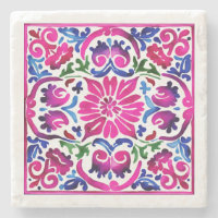 Wedding favours Pink blue Mexican Talavera tiles