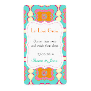 Wedding Favours Seed Packet Labels Let Love Grow