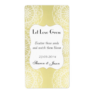 Wedding Favours Seed Packet Labels Let Love Grow