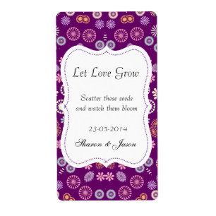Wedding Favours Seed Packet Labels Let Love Grow