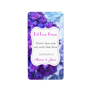 Wedding Favours Seed Packet Labels Let Love Grow
