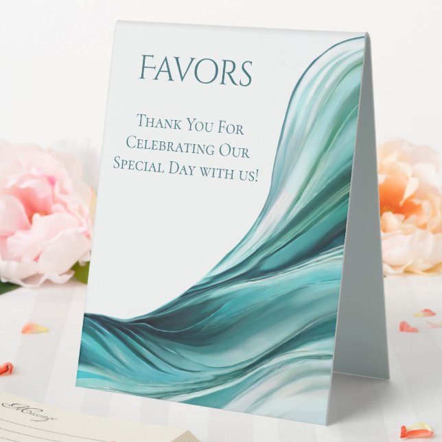 Wedding Favours Sign-Emerald Green- (In SItu (Wedding))
