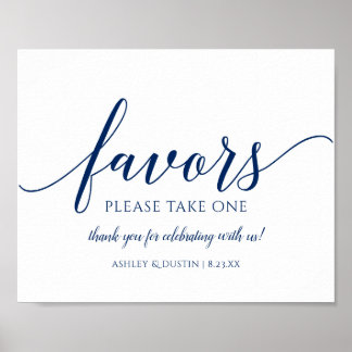 Wedding Favours Sign "Please Take One" | Navy Blue