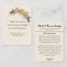 Wedding Favours St. Charles Memorare Holy Card