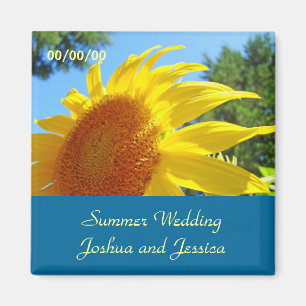 Wedding Favours Summer Weddings Sunflowers Magnet