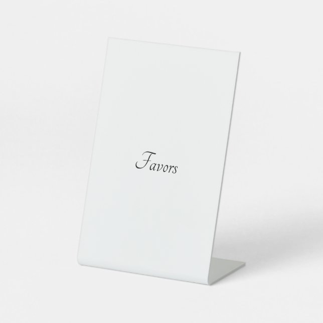 Wedding Favours Table Sign! Add images and text! Pedestal Sign (Front)