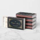 Wedding Favours Vintage Blue Gold Elegant Script 