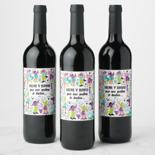 Wedding Festival "Let the Dances Take Away" Morado Wine Label