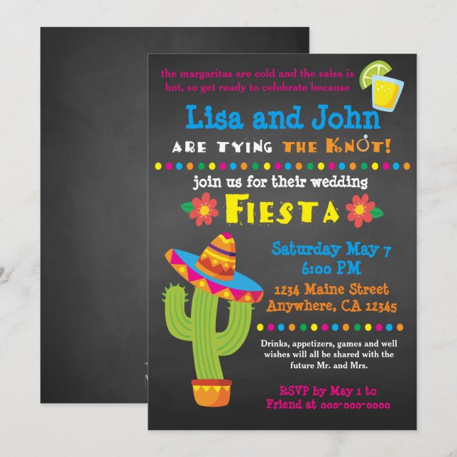 Wedding Fiesta Invitation (Front/Back)