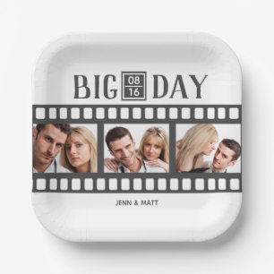 Wedding Film Paper Plate Add 3 Photos